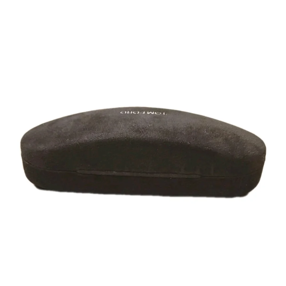 Tom Ford Sunglasses Eyeglass Brown Velvet Clam Shell Case Travel Vacation Preppy